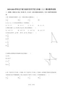 2025-2026学年辽宁省大连市甘井子区九年级（上）期末数学试卷