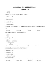 初中浙教版（2024）整式的加减一课一练