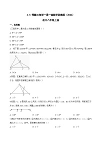 湘教版（2024）八年级上册（2024）第4章 三角形4.5 等腰三角形巩固练习
