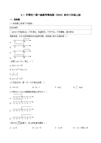 初中数学青岛版（2024）八年级上册（2024）6.1 不等式练习