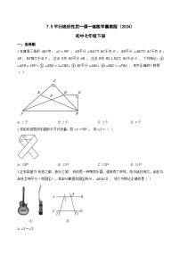 初中数学冀教版（2024）七年级下册（2024）平行线的性质当堂达标检测题