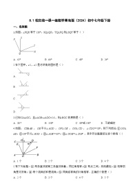 初中青岛版（2024）相交线课后作业题