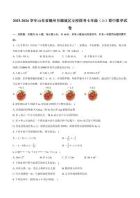 2025-2026学年山东省德州市德城区五校联考上学期七年级期中数学_(含答案_)试卷