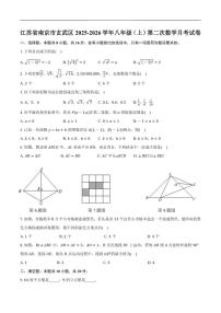2025-2026学年江苏省南京市玄武区八年级上学期第二次数学月考试卷（含答案）