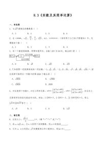初中数学人教版（2024）七年级下册（2024）实数及其简单运算课后复习题