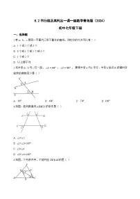初中数学青岛版（2024）七年级下册（2024）平行线及其判定课后测评