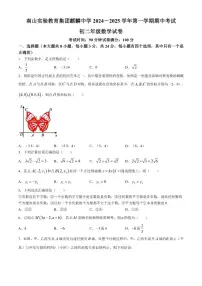 2024-2025学年广东省深圳市南山实验教育集团麒麟中学八年级上学期期中考试数学_(含答案_)试卷