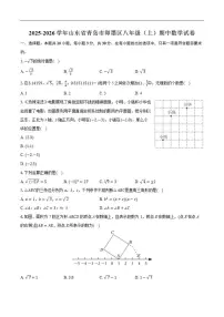 2025-2026学年山东省青岛市即墨区八年级上学期期中数学_(含答案_)试卷