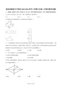 2025-2026学年陕西省榆林市子洲县上学期九年级1月期末数学试题（含答案）