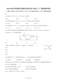 2025-2026学年黑龙江省绥化市明水县七年级（上）期末数学试卷（含答案）