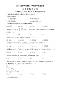 广东省茂名市茂南区部分学校八年级上学期期中考试数学试题（原卷版）-A4