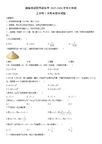 2025-2026学年湖南省邵阳市邵东市七年级上学期1月期末数学试卷（学生版）