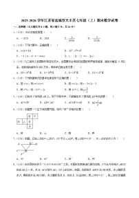 江苏省盐城市大丰区2025-2026学年七年级上学期期末 数学试卷
