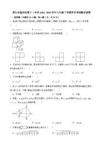 浙江省温州市第十二中学2024-2025学年九年级下学期开学考试 数学试卷