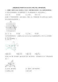 2025-2026学年安徽省六安市金寨县部分学校八年级上学期1月期末数学试题（含答案）