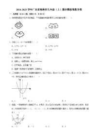广东省珠海市九年级（上）期末模拟卷数学卷（二）-A4