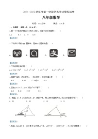 广东省东莞市八年级上学期数学期末模拟卷(解析版）-A4