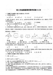 2025-2026学年江西省宜春市高安市教研共同体八年级上学期12月月考数学试题（含答案）