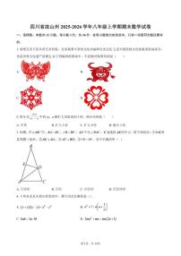 2025-2026学年四川省凉山州八年级上学期期末数学试卷