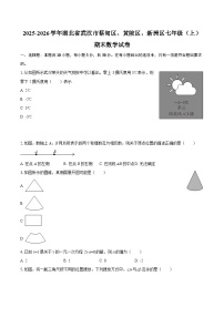 2025-2026学年湖北省武汉市蔡甸区、黄陂区、新洲区七年级（上）期末数学试卷-自定义类型