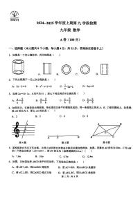 四川成都市泡桐树中学2024-2025学年上学期期中考试九年级数学试题