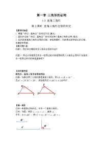 初中数学北师大版（2024）八年级下册（2024）3  直角三角形优质第2课时学案设计