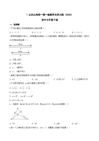 初中认识三角形课后练习题