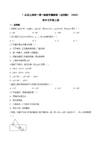 鲁教版（五四学制）（2024）七年级上册（2024）1 认识三角形同步训练题