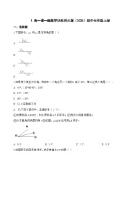 初中数学华东师大版（2024）七年级上册（2024）角习题