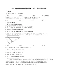 初中数学浙教版（2024）七年级下册（2024）平行线达标测试