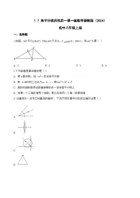 初中数学浙教版（2024）八年级上册（2024）1.7 角平分线的性质当堂达标检测题