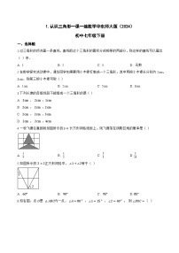 初中华东师大版（2024）认识三角形课堂检测