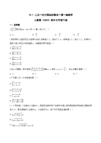 初中数学人教版（2024）七年级下册（2024）二元一次方程组的概念同步练习题