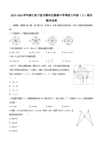 2025-2026学年浙江省宁波市鄞州区横溪中学等校八年级（上）期末数学试卷-自定义类型