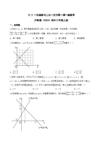 沪科版（2024）八年级上册一次函数与二元一次方程同步练习题