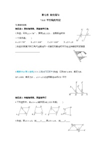 初中数学人教版（2024）七年级下册（2024）平行线的判定课后作业题