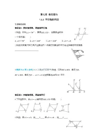 初中数学人教版（2024）七年级下册（2024）平行线的判定课后作业题
