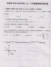 江西省吉安市2024-2025学年八年级上学期11月期中考试数学试题
