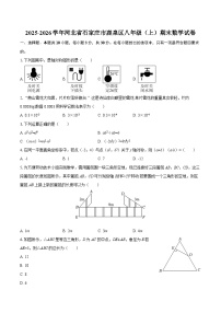2025-2026学年河北省石家庄市鹿泉区八年级（上）期末数学试卷-自定义类型