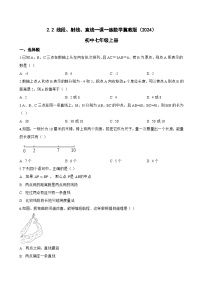 初中数学冀教版（2024）七年级上册（2024）线段、射线、直线课后测评