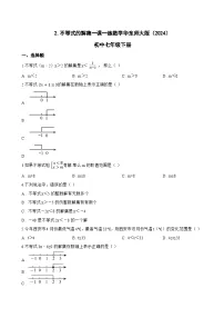 华东师大版（2024）七年级下册（2024）不等式的解集精练