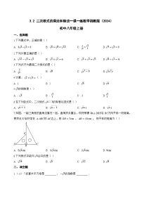 初中数学湘教版（2024）八年级上册（2024）3.2 二次根式的乘法和除法课后作业题