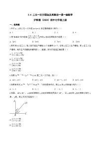 沪科版（2024）七年级上册（2024）二元一次方程组及其解法复习练习题