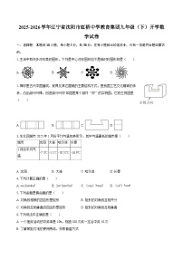 2025-2026学年辽宁省沈阳市虹桥中学教育集团九年级（下）开学数学试卷-自定义类型