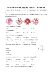 2025-2026学年山东省德州市夏津县八年级（上）期末数学试卷-自定义类型