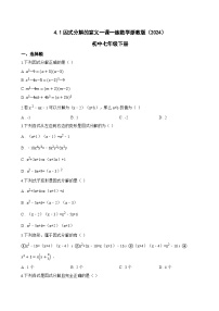 初中数学浙教版（2024）七年级下册（2024）因式分解的意义当堂达标检测题