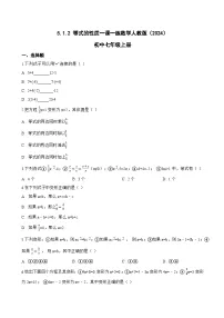 初中数学人教版(2024)七年级上册等式的性质练习