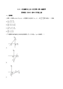 八年级上册（2024）5.5 一次函数与二元一次方程课后测评
