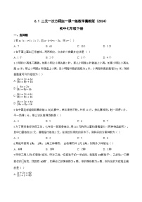 初中数学二元一次方程组课后测评