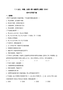 人教版（2024）七年级下册（2024）定义、命题、定理课后测评